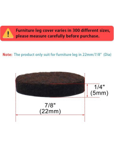 Almohadillas de Fieltro Autoadhesivas uxcell 50pcs 22x5mm 2