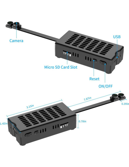 Cámara Oculta DIY HiSpyCam S120 - Full HD 1080P Doble Lente