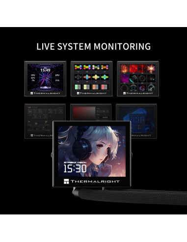 Enfriador Líquido Térmico THERMALRIGHT AIO 360mm Negro con LCD