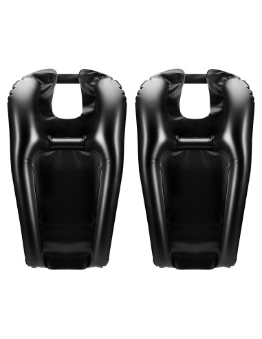 Cuenca de Champú Portátil Inflable ZHUOMINGJIA 2 Pcs Negro