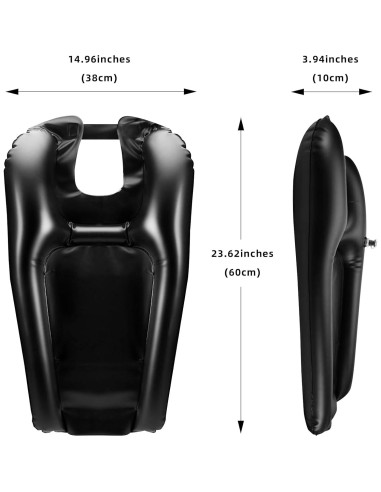 Cuenca de Champú Portátil Inflable ZHUOMINGJIA 2 Pcs Negro