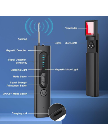 Detector de Cámara Oculta Nilone X13, 5 Niveles Sensibilidad