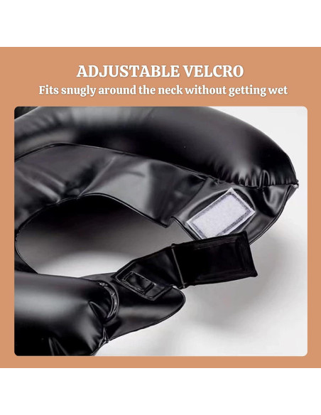 Cuenca de Champú Portátil Inflable ZHUOMINGJIA 2 Pcs Negro