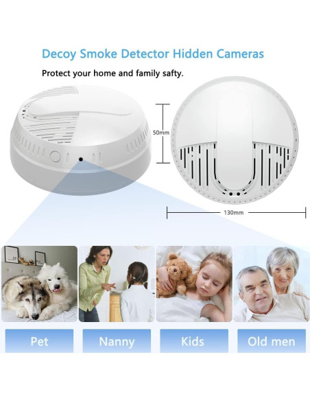 Detector de Humo con Cámara Oculta Lizvie LS-H1 1080P WiFi