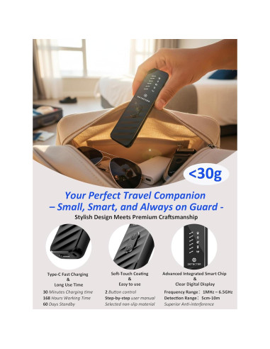 Detector de Cámaras Ocultas Huwrmcl H5, Alarma Antirrobo, 168H