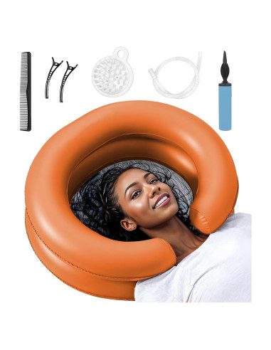 Bañera Inflable TZYWFZ para Dreadlocks y Locs - Naranja