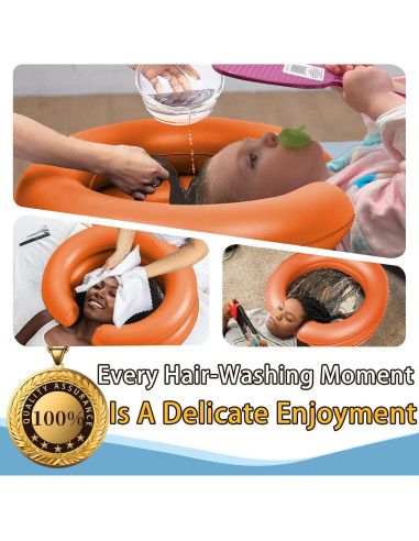 Bañera Inflable TZYWFZ para Dreadlocks y Locs - Naranja