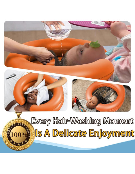 Bañera Inflable TZYWFZ para Dreadlocks y Locs - Naranja