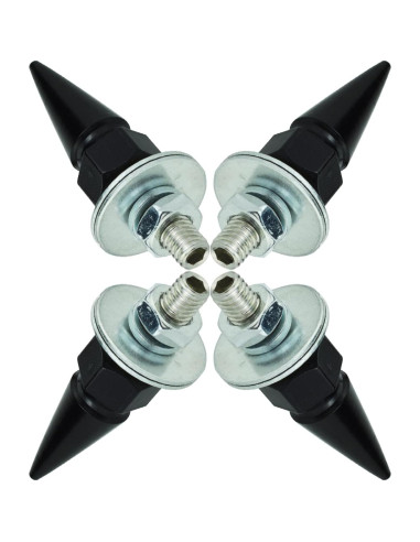 Tornillos Antirrobo para Placa de Matrícula Temzzer - Negro