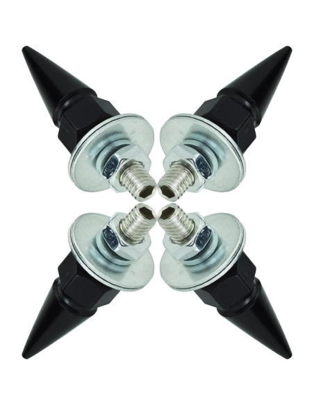Tornillos Antirrobo para Placa de Matrícula Temzzer - Negro