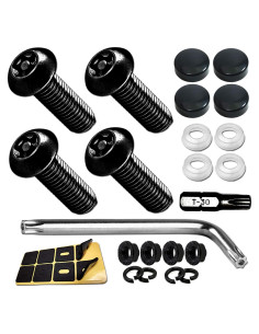 Tornillos Antirrobo Aootf para Placas de Matrícula Negros M6