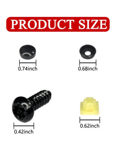 Kit de Tornillos Antirrobo BEYPOVK M6 Acero Inoxidable Negro 2