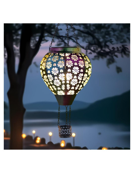Linterna Solar de Globo Aerostático Stargarden Colorido 2.54cm