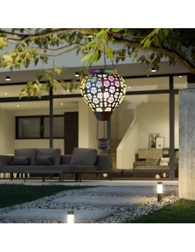 Linterna Solar de Globo Aerostático Stargarden Colorido 2.54cm