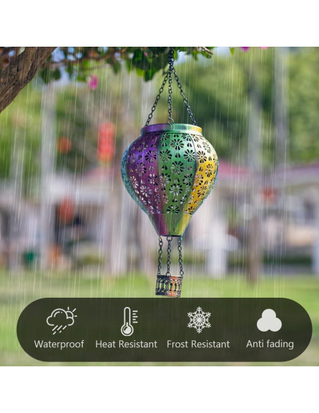 Linterna Solar de Globo Aerostático Stargarden Colorido 2.54cm