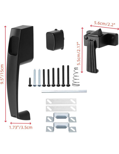 Cierre de Pantalla y Puerta de Tormenta Bitray Negro Ajustable