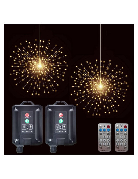 Paquete de 2 Luces Esféricas Solares PXBNIUYA con Control Remoto