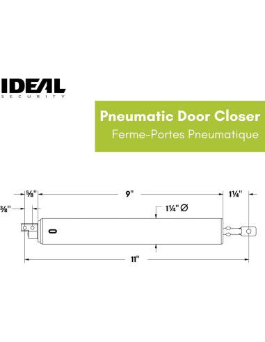 Cerradura Neumática Ideal Security para Puertas de Pantalla Blanca