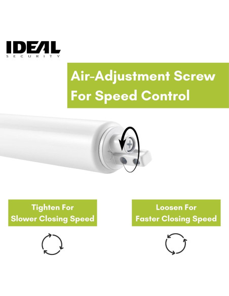 Cerradura Neumática Ideal Security para Puertas de Pantalla Blanca