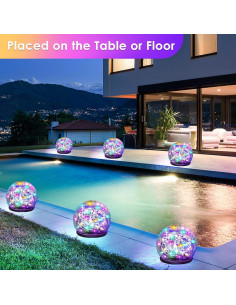 Luces Solares LED Multicolor Keevvon - Paquete de 2 2