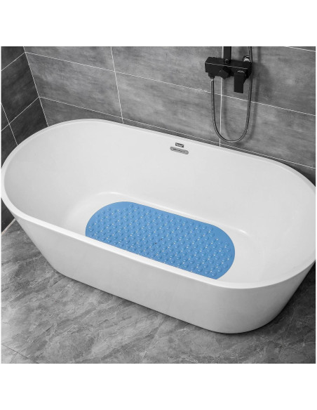 Alfombra de Baño Antideslizante Mantto 89x41cm Azul TPE
