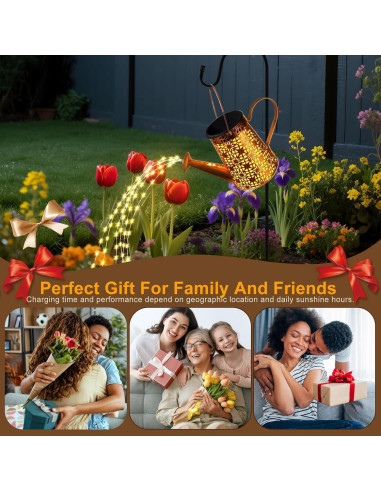 Regadera Solar Decorativa con 90 LEDs y Panel Solar HE-28