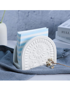 Soporte para Servilletas de Porcelana Sizikato Girasoles 15.24 cm 2