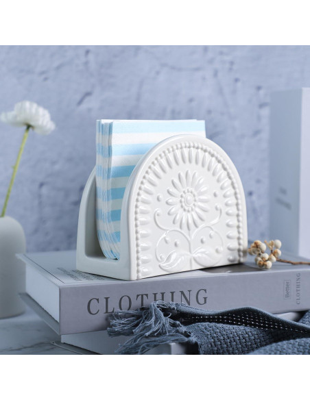 Soporte para Servilletas de Porcelana Sizikato Girasoles 15.24 cm