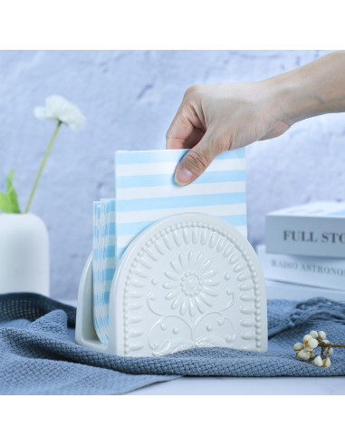 Soporte para Servilletas de Porcelana Sizikato Girasoles 15.24 cm