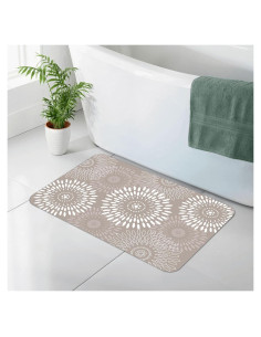 Alfombra de baño Zynthor 40x60cm Khaki Antideslizante