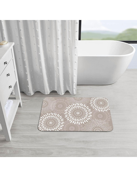 Alfombra de baño Zynthor 40x60cm Khaki Antideslizante