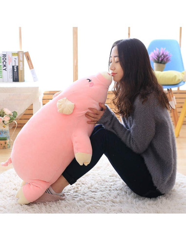 Almohada de Cerdo de Peluche Gianball 68 cm Suave y Lindo