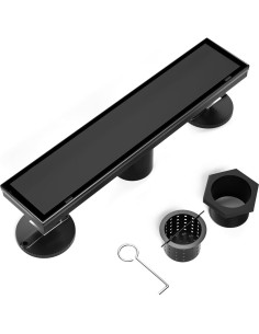 Desagüe Lineal de Ducha 30.48 cm Negro BARONAGE Acero Inoxidable 2