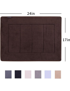 Alfombra de baño FABBRICA HOME 43x61 cm Espuma Viscoelástica Marrón 2
