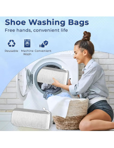 Bolsa de Lavado de Zapatos SR ESENCIALES 2 Pcs Chenille 30x17cm 2