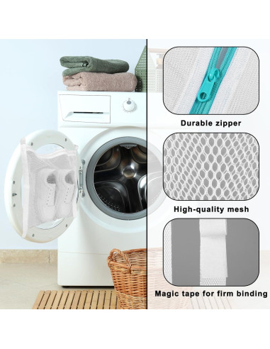 Bolsa de Lavado de Zapatos Gsbnjuy 2 Pcs Malla Reutilizable