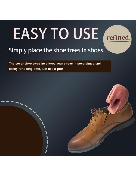 Árboles de Zapatos de Cedro Ajustables Refined para Hombres