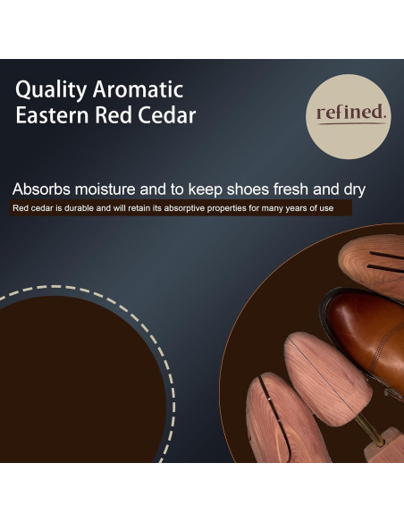 Árboles de Zapatos de Cedro Ajustables Refined para Hombres
