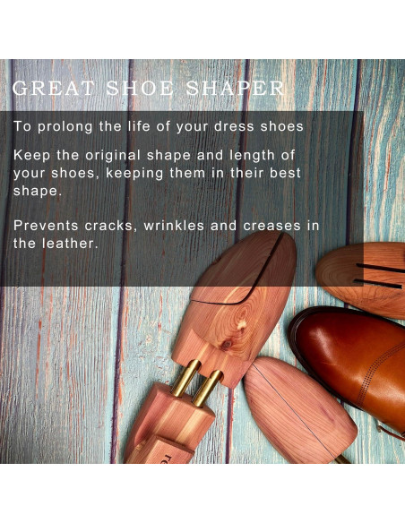 Árboles de Zapatos de Cedro Ajustables Refined para Hombres
