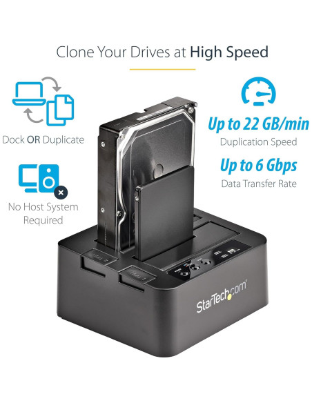 Duplicador de Disco Duro StarTech.com 2 Bahías USB 3.0 eSATA