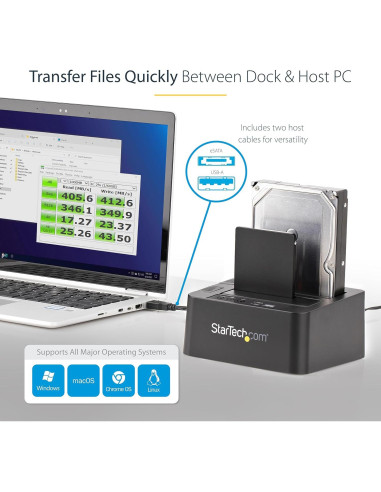 Duplicador de Disco Duro StarTech.com 2 Bahías USB 3.0 eSATA