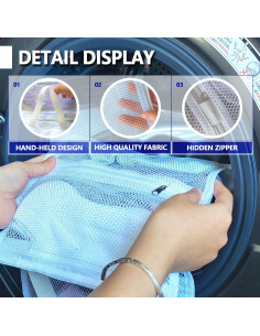 Bolsa de Lavandería de Malla BEIQIAOFENG Pequeña 2 Piezas 2