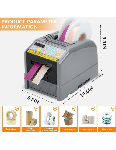 Cortadora Automática de Cinta KIUSUOZI 6-60mm, 5-999mm