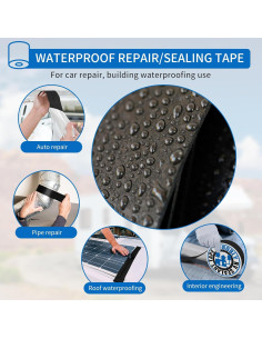 Cinta Selladora Butílica Impermeable Bebobly 15.24 m x 15.24 cm 2