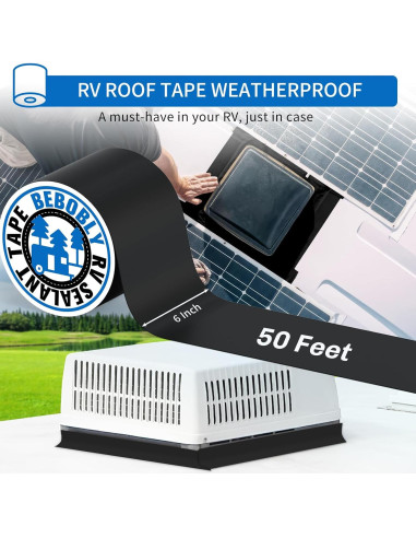 Cinta Selladora Butílica Impermeable Bebobly 15.24 m x 15.24 cm