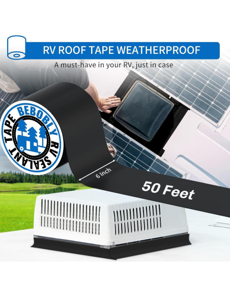 Cinta Selladora Butílica Impermeable Bebobly 15.24 m x 15.24 cm