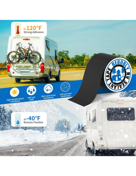 Cinta Selladora Butílica Impermeable Bebobly 15.24 m x 15.24 cm