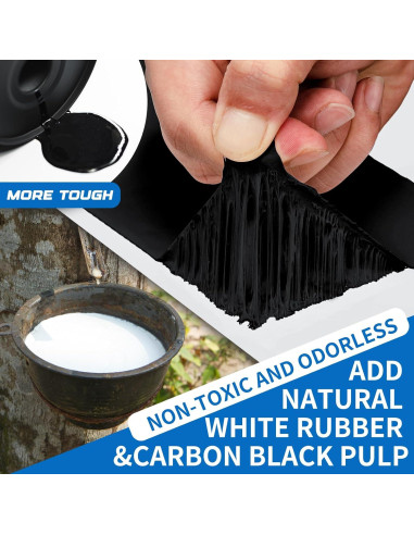 Cinta Selladora Butílica Impermeable Bebobly 15.24 m x 15.24 cm