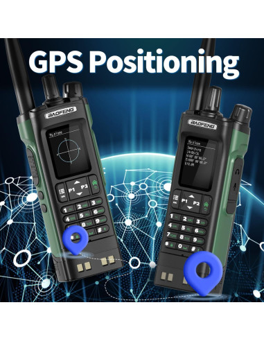 Walkie Talkies BAOFENG UV-32 10W con GPS y Carga USB-C