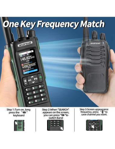 Walkie Talkies BAOFENG UV-32 10W con GPS y Carga USB-C